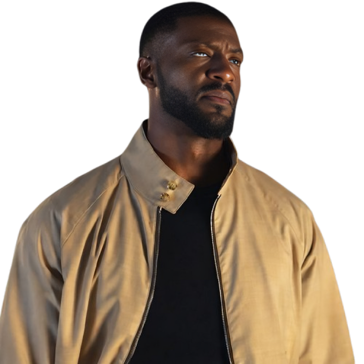 Aldis Hodge Cross Beige Jacket - Image 2